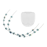Maxbell 2x Temporary Tooth Decoration Brace Accessory Brace Chain Ligature Ties Light Blue