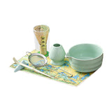 Maxbell 7Pcs Matcha Whisk Set Japanese Utensils Gift Handcrafted Making Tools Sifter Blue
