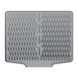 Maxbell Silicone Dish Drying Mat Easy Clean Refrigerator Under Sink Sturdy Drain Pad Gray
