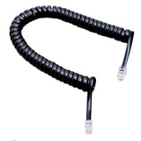 Maxbell 2pcs 6.5ft Black Telephone Handset Phone Extension Cord Curly Coil Cable Wire