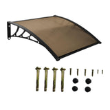 Maxbell Window Awning Versatile Decoration Door Canopy for Entrance Garage Household Light Brown