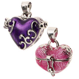 Maxbell 2pcs Love Heart Urn Cremation Keepsake Pendant Memorial Jewelry Casket