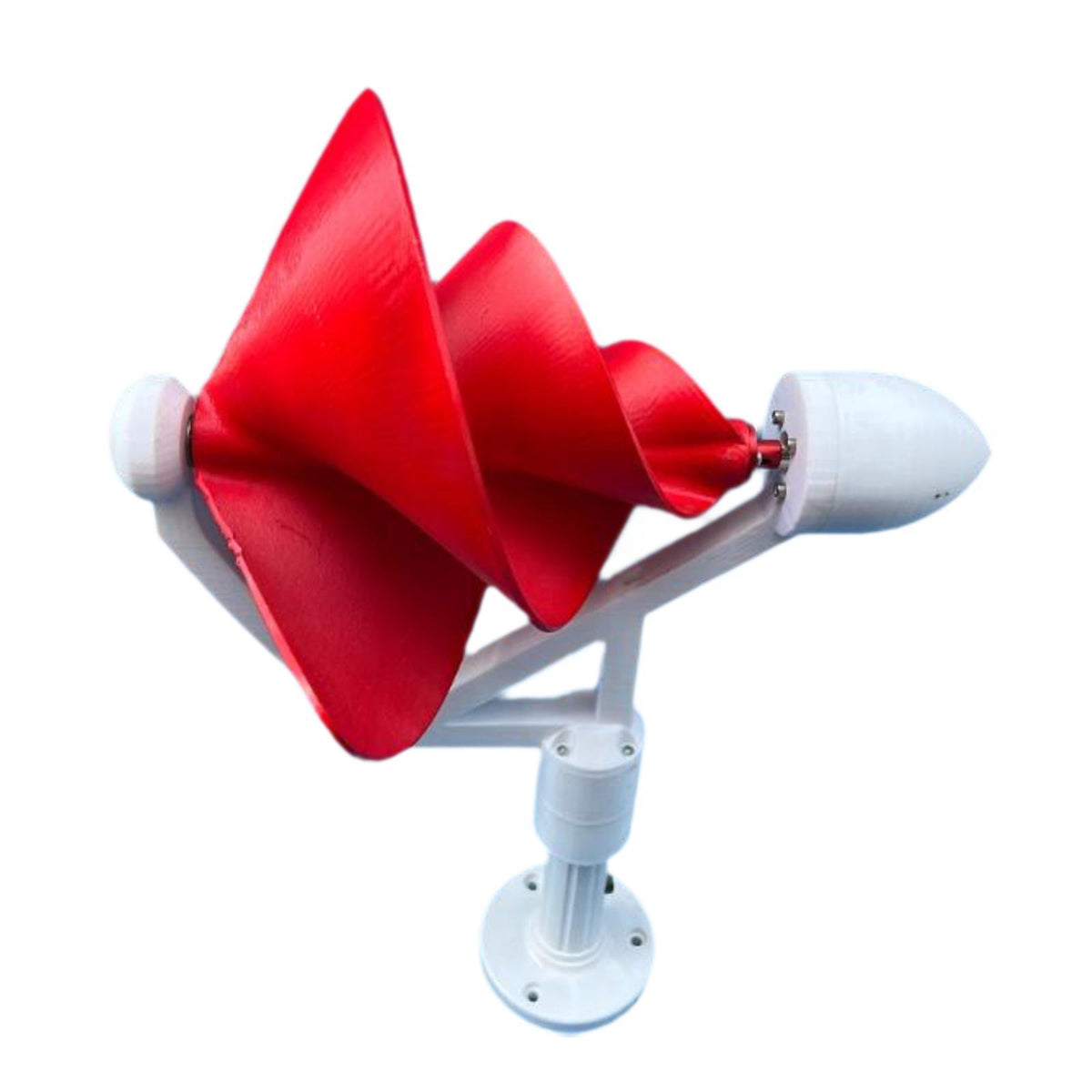 Spiral Wind Turbine Generator Three Phase Brushless for Eco Friendly RV Home Red