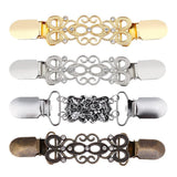 Maxbell 8Pcs Retro Women Shawl Cardigan Sweater Duck Mouth Clips Shirt Collar Clasps