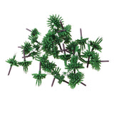 Maxbell 120Pcs Train Railway Scenery Layout Plastic Flower Trees Model Home Decor