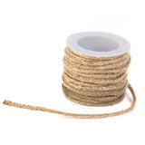 Maxbell 2x 5M Rustic Hessian Plaited Rope Burlap Braided Ribbon Tape Wedding Party Decor