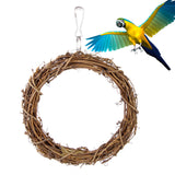 Maxbell Maxbell 15cm Bird Toys Rattan Woven Swing Hanging Ring with A hook for Cockatiels And Swing Parrot