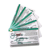 Maxbell Fly Fishing Knot Cards Sports Simple with Mini Carabiner Fishing Knots Guide