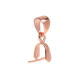 Maxbell 925 Sterling Silver Pendant Pinch Bail Connector Clasp Jewelry DIY Rose Gold - Aladdin Shoppers