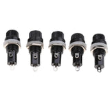 Maxbell 2x5 Pieces AC 125V/15A 250V/10A Screw Cap Panel Mounted 5x20mm Fuse Holder