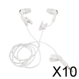Maxbell 10x3.5mm Waterproof Earphone Headphone Stereo Swimming for MP3 Radio iPod White
