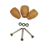 3Pcs Revolving Knob Handle Round Hand Wheel for Drillpress Milling Machinery light brown