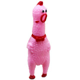 Maxbell Maxbell Small Screaming Rubber Chicken Squeaky Pet Tough Dog Chew Treat Toy Pink