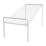 Maxbell Shoe Slots Organizer Versatile Portable Holder Shelf for Dorm Apartment Hall White and Short