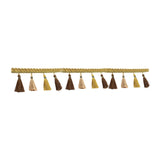 Maxbell Long Fringe Trim 3.5'' Wide Polyester Tassel for Dress Home Decor Lamp Shade gold