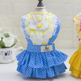 Maxbell Maxbell Dog Pet Princess Lace Dress Puppy Polka Dots Tutu Skirt Party Costume M