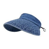 Maxbell Womens Sun Hat Fashion Wide Brim Portable Sports Hat for Party Travel Hiking Blue