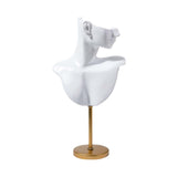 Maxbell Jewelry Mannequin Bust Jewelry Display Stand for Selling Retail Shop White