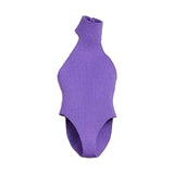 Maxbell 1:12 Scale Action Figure Clothes Swimsuit Mini for 6 inch Action Figure Body Light Purple
