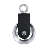 Maxbell Maxbell Solid Pulley Block Gym Equipment Hanging Lifting Rope Fitness Mute Swivel Silver 73mm