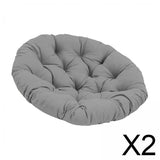 Maxbell 2xRound 50cm Padded Seat Cushion Egg Shape Chair Pad for Family Rooms Accessory Dark Gray
