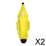 Maxbell 2xBanana Costume Cute Fancy Dress Fruit Costumes Banana Suit Portable Cosplay