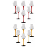 12x Wine Glass Goblet Glassware Tasting Cup for Anniversary Burgundy Home