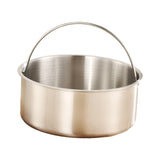 Maxbell Food Steamer with Handle Vegetable Steamer Basket for Bun Chicken Vegetables 11.6cmx4.3cm with Handle