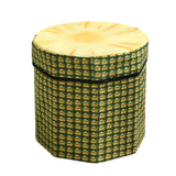 Maxbell Folding Storage Ottoman Funny Stylish Foot Stool for Dorm Entryway Furniture Pineapple