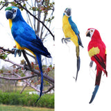 2pcs 45cm Foam Realistic Parrot Birds Figurine Garden Sculpture Home Decor