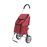 Maxbell Trolley Cart with Removable Bag Foldable Hand Truck for Shopping Gym Office Red