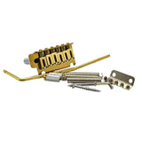Maxbell Guitar Tremolo Bridge Spare Part Six String with Saddles Block for Repairing gold