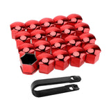 Maxbell 3x20 Pieces Car Wheel Nut Caps Covers Anti Rust Wheel Rim Cover Wheel Nut Caps Red 17mm