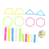 Maxbell Maxbell 3D Geometric Shape Building Set w/ Box for Kids Mathematics Teaching Aids