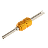 Maxbell 2xDual Head Car Truck Tire Valve Stem Core Remover Repair Wrench Tool - Gold