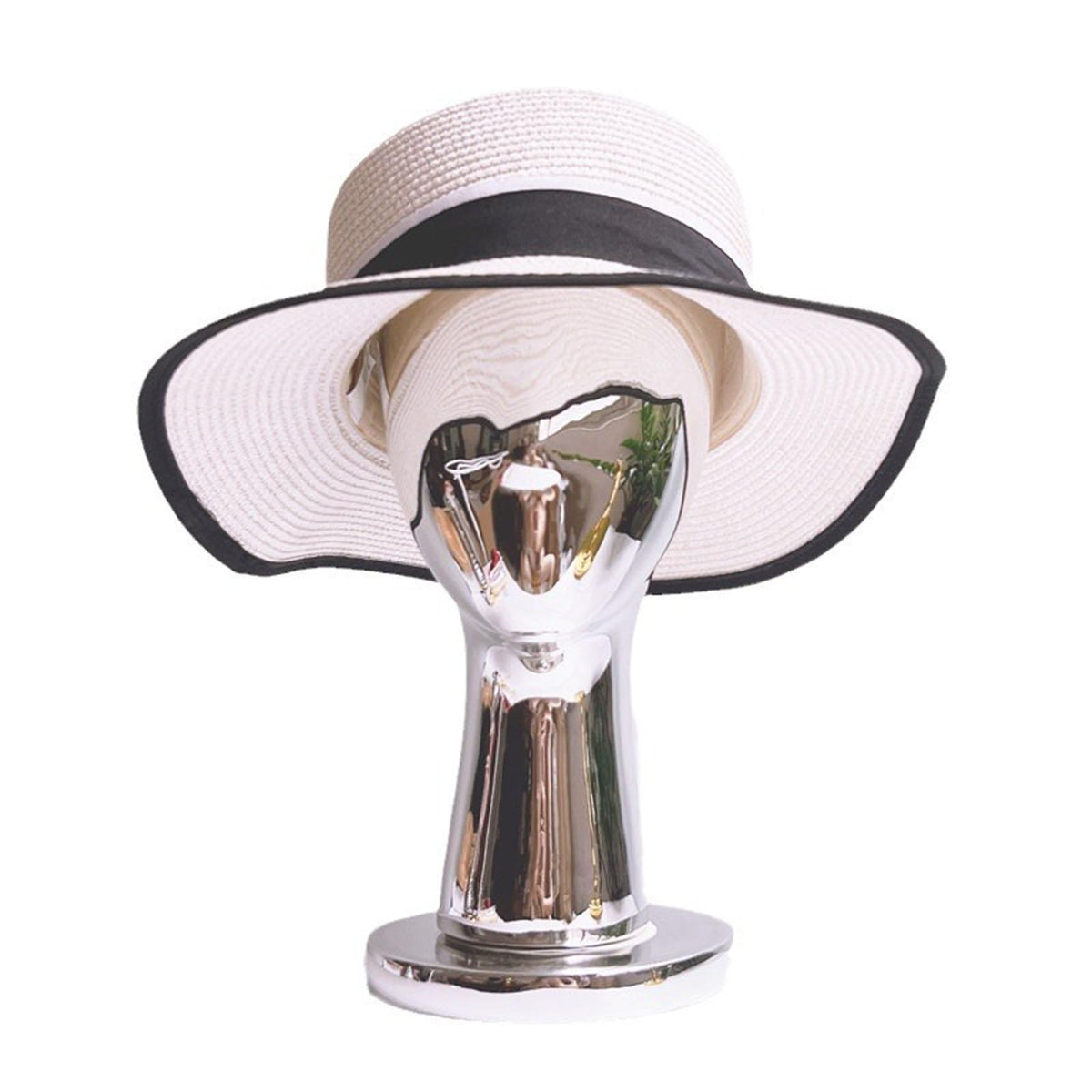 Maxbell Maxbell Manikin Head Hat Display Stand for Home Salon Beginner Stylist Shopping Mall silver