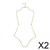 Maxbell 2xSwimsuit Hanger Display Hanger Lingerie Hanger for Boutique Beachwear Adults Gold