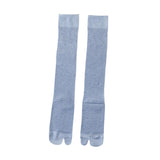 Maxbell Thin Long Tabi Sandal Socks Big Toe Separated for Women Flip Flops Accessory Blue