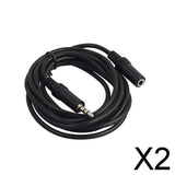 Maxbell 2x3.5mm Jack Male to Female Audio Stereo Extension Aux Cable for Headset 2m
