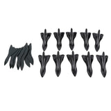 Maxbell 2x10 Pieces Car Roof Air Vortex Generator Shark Fin Decorative Black