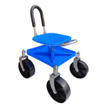 Maxbell Garden Rolling Work Seat Sturdy for Gardener Planting Outdoor House Cleaning blue