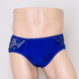 Maxbell Maxbell Men's Sexy Spandex Underwear Boxer Briefs Underpants Free Size Blue