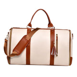 Maxbell Garment Bag for Travel Garment Duffle Bag for Business Trip Trip Backpacking Beige Brown