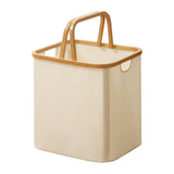 Maxbell Folding Storage Basket Trendy Container Laundry Basket for Dorm Nursery Home Beige