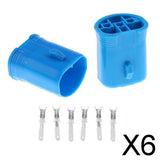 Maxbell 6x1 Pair 9004/HB1/9007/HB5 Headlight Light Bulb Male Plug Wire Harness Sockets