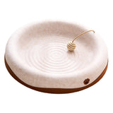 Maxbell Felt Material Cat Scratcher Bed Zero Shedding Versatile Breathable Play Zone White Round