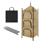 Maxbell Multi Layers Hanging Drying Rack Net Foldable Lightweight (Black) camel - Aladdin Shoppers