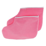 Maxbell Maxbell 1 Pair Reusable Pink Thermal Cloth Insulated Booties for Paraffin Wax Heat Therapy Spa Treatments/Self Tanning