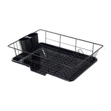 Maxbell Sink Drainer Rack Sink Stable Chopstick Spoon Fork Storage Dish Rack Drainer Black