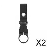 Maxbell 2xBottle Hanging Buckle Clip Water Bottle Ring Holder Keychain Belt for Hiking Black
